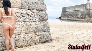 Showing ass to the guy next to me on public beach