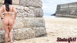 Showing ass to the guy next to me on public beach