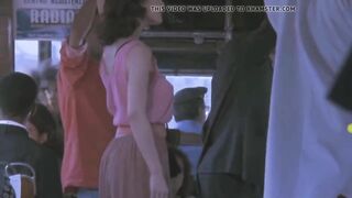 Nasty touch in bus, hard cock on hot milf ass Classic Erotic