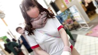 【Ｉカップ変態女子大生とうふ】ノーブラランニング中野の商店街を体操着ブルマで疾走したら衝撃の結末に・・・????