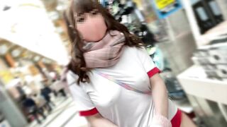 【Ｉカップ変態女子大生とうふ】ノーブラランニング中野の商店街を体操着ブルマで疾走したら衝撃の結末に・・・????