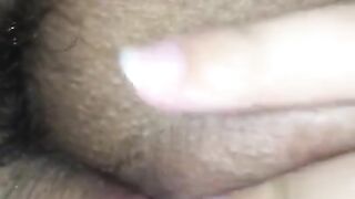 Pussy fucking and clit rubbing orgasm - close up