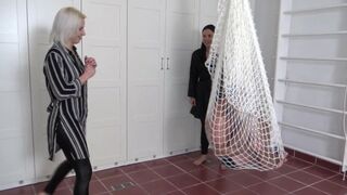 amber and carla kick slave in net