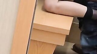 Dressing room fuck tight small Korean Girlfriend trying not to get caught risky public