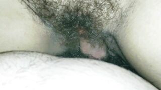 Fucking my wife's hairy pussy on livestream