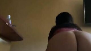 Sexy  Latina twerks her ass for the camera