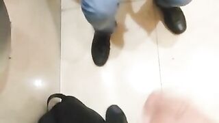 Jerking off with a guy in the mall in Mexico