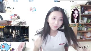 Twitch streamer japanese flashing perfect shape boobs in an exciting way