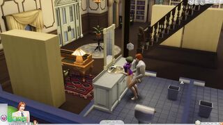 I fuck a cute girl in the library bathroom. [Sims 4]