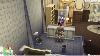 I fuck a cute girl in the library bathroom. [Sims 4]