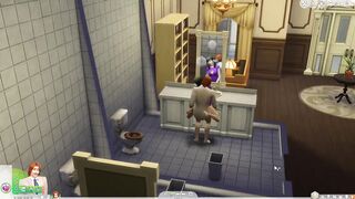 I fuck a cute girl in the library bathroom. [Sims 4]