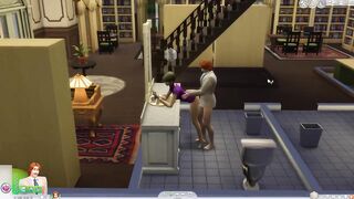 I fuck a cute girl in the library bathroom. [Sims 4]