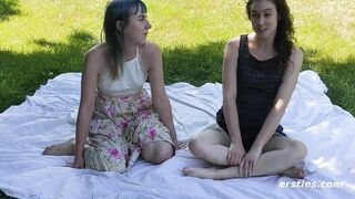 Lesbian Babes Have Sexy Fun Outdoors