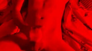 Masturbating under red light