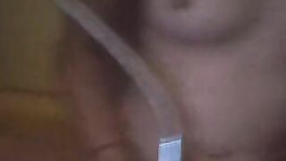 Petite teen masturbating in shower