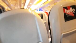 I pull out my dick in front of the teen in the train.