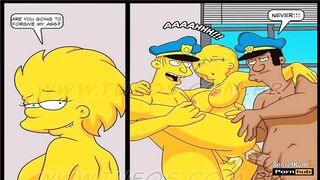 The Simpsons - 18yo Teens gangbanged by Police officers at the Station