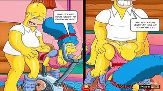 The Simpsons - Anal Fuck exercise to lose weight - Gym sex Workout