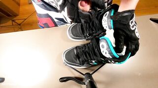 Blond MX gear boy cum on his shoes