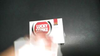 I covered a Lucky Strike carton with cum