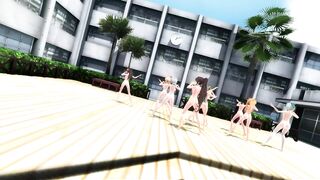 【MMD】Love Me If You Can in the courtyard【R-18】