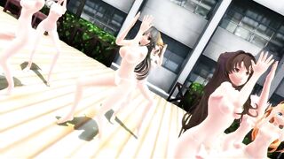 【MMD】Love Me If You Can in the courtyard【R-18】