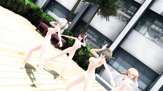 【MMD】Love Me If You Can in the courtyard【R-18】