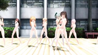 【MMD】Love Me If You Can in the courtyard【R-18】