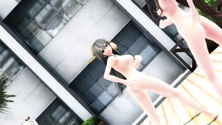 【MMD】Love Me If You Can in the courtyard【R-18】