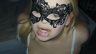 Filled with Cum His Babysitter Swallows Cum