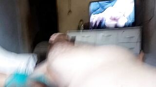 fucking her big pussy up close with her watching porn and making her cum 3 times bitch