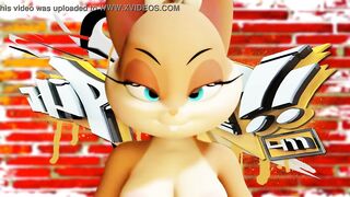 Hip hop bunny sexy 3d cartoon big butt dance tease