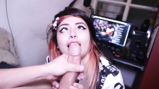 Fans asked me to do a two handed handjob and here it is | Ahegao big cock