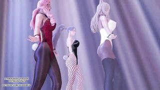 MMD T ara - Bunny Style Ahri Kaisa Seraphine Sexy Kpop Dance League of Legends KDA 4K 60FPS