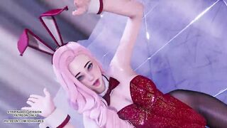 MMD T ara - Bunny Style Ahri Kaisa Seraphine Sexy Kpop Dance League of Legends KDA 4K 60FPS