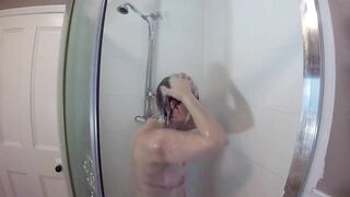 shaving foam in the shower