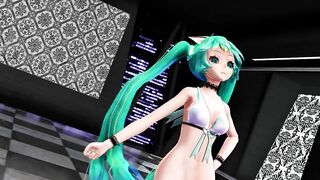 【MMD】Miku (Lingerie Dress) - Gokuraku Pure Land【1080p 60fps】【R-18】