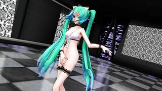 【MMD】Miku (Lingerie Dress) - Gokuraku Pure Land【1080p 60fps】【R-18】