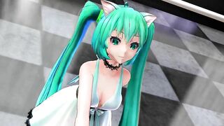 【MMD】Miku (Lingerie Dress) - Gokuraku Pure Land【1080p 60fps】【R-18】