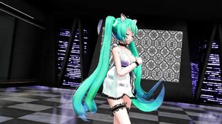 【MMD】Miku (Lingerie Dress) - Gokuraku Pure Land【1080p 60fps】【R-18】