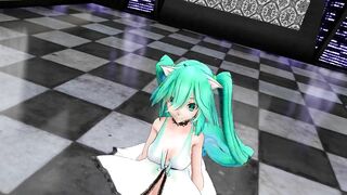 【MMD】Miku (Lingerie Dress) - Gokuraku Pure Land【1080p 60fps】【R-18】