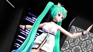 【MMD】Miku (Lingerie Dress) - Gokuraku Pure Land【1080p 60fps】【R-18】