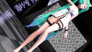 【MMD】Miku (Lingerie Dress) - Gokuraku Pure Land【1080p 60fps】【R-18】