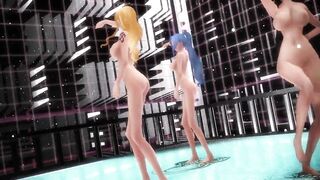 【MMD】ECHO feat-Nami & Vivi & Hancock【R-18】