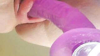 Fuck & Fart Pumped Pussy Dildo Riding Toot Masturbation Outtake with Mistress X Gina Close Up Under Glass POV