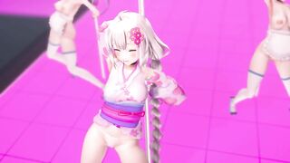 mmd r18 Akari-chan's unpleasant hair tsukubai dance normal version 3d hentai