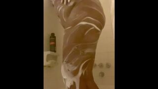 EBONY BBW TWERKS IN SHOWER - another fan request