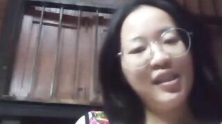 Asian girl at home alone and bored masturbates 9