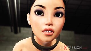 Sci-fi prison. A sexy busty brunette gets fucked hard by BBC