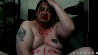 FTM Transgender Guy Drinks His Own Piss And Cries In Humiliation BDSM BBW Fat Pig Trans Man